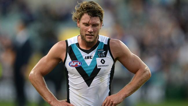 Brad Ebert was Port Adelaide’s best in the loss to Fremantle.