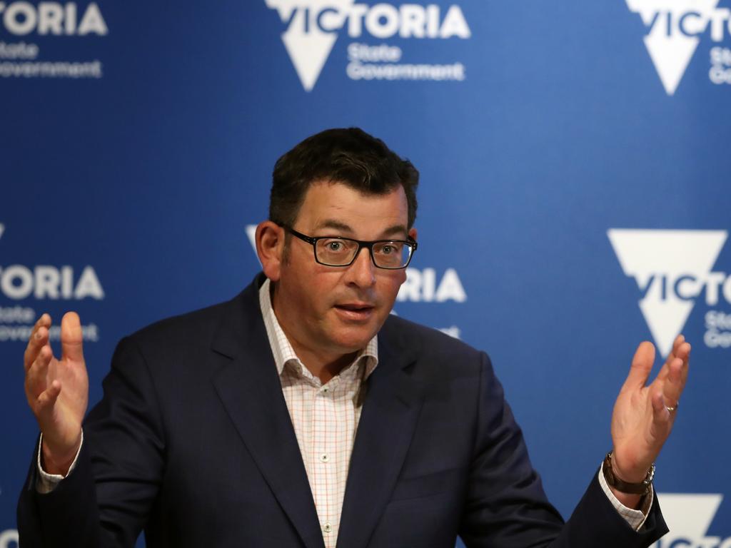 Victorian Premier Daniel Andrews announces another tough lockdown. Picture: NCA NewsWire/ David Crosling