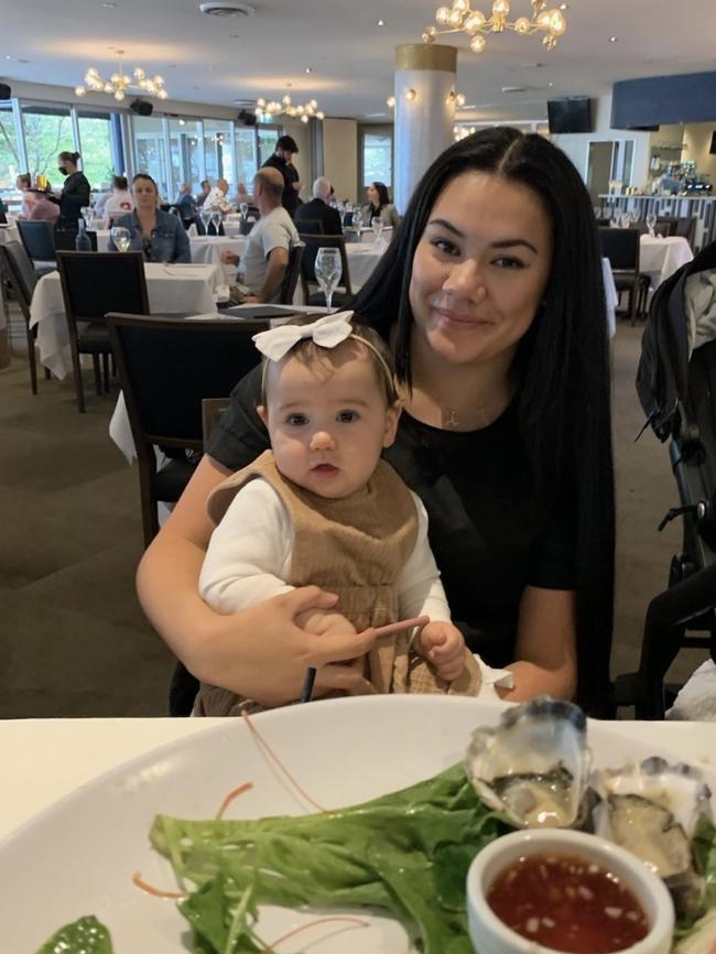 Rachel Mahe with her daughter. Picture: Instagram