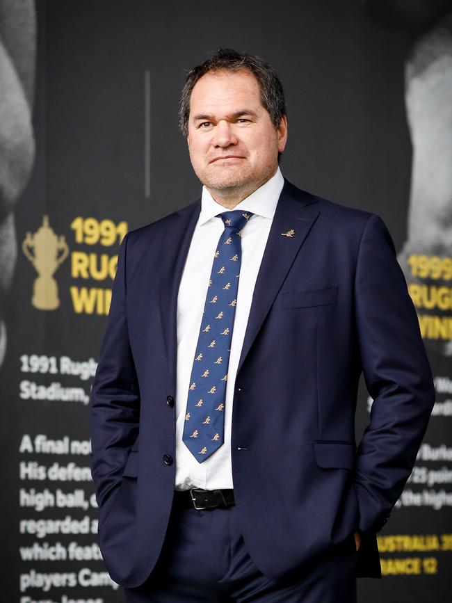 Dave Rennie at Rugby Australia HQ. Picture: Hanna Lassen/Getty