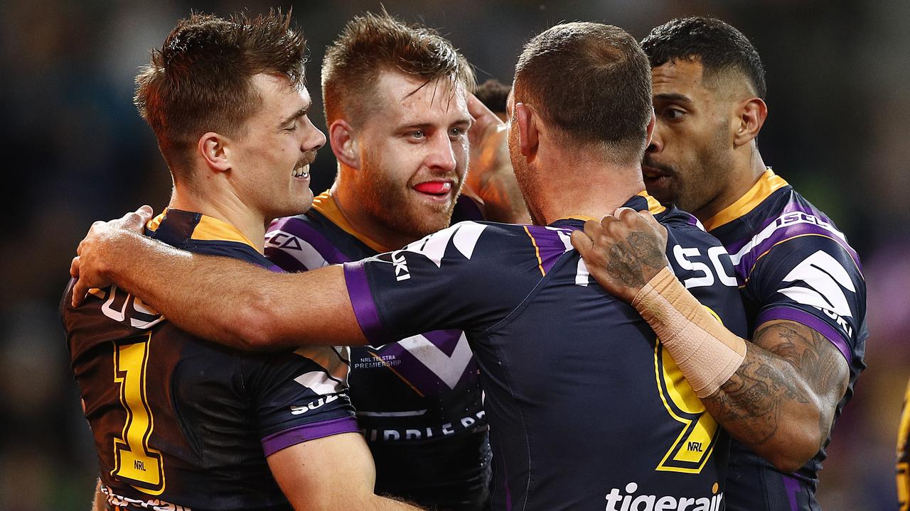 The Storm scored seven tries to zero to book a preliminary final against the Roosters.