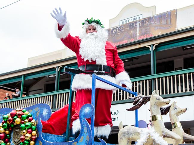 caption: Glenelg Christmas pageant: Father Christmas. Picture: HELEN PAGE