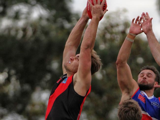 EDFL footy: Pascoe Vale's Matthew Watson in action. Picture: Aaron Cook