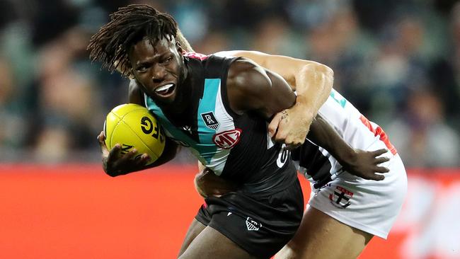 Martin Frederick made an impressive debut against the Saints. Picture: Sarah Reed/AFL Photos via Getty Images