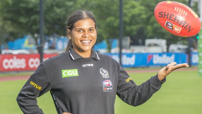 Machaelia Roberts is chasing a Colingwood AFLW dream. Picture: Rob Leeson