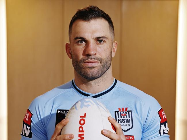 DAILY TELEGRAPH 14TH JUNE 2023Pictured at Crowne Plaza Coogee in Sydney is NSW Blues player James Tedesco ahead of the must win second Origin game against Queensland in Brisbane.Picture: Sam Ruttyn