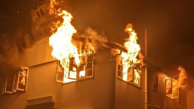 A unit went up in flames on Boundary Street, Tweed Heads on March 17, 2022.