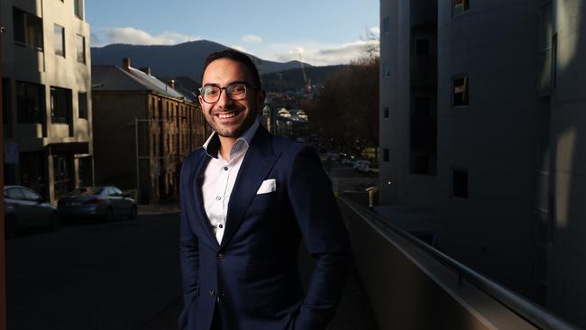 Hobart City Council Alderman Simon Behrakis in the lead up to council elections. Picture: Nikki Davis-Jones