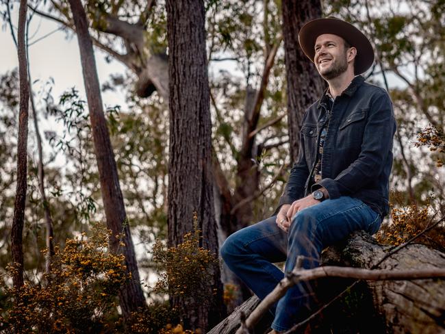 Tasmanian musician Pete Cornelius says his new album, which was recorded and produced in Tasmania, is a showcase of Tasmanian talent. Picture: Ros@PUDDLEHUB