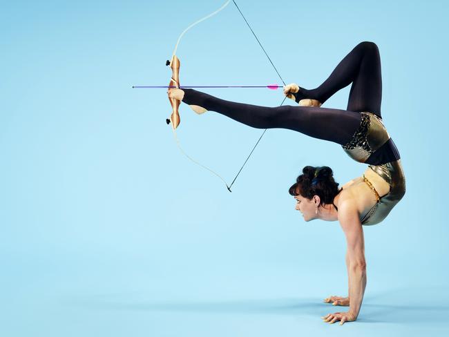 Balancing act ... Nancy Siefker, who has made it into the 2015 Guinness World Records book. Picture: AFP