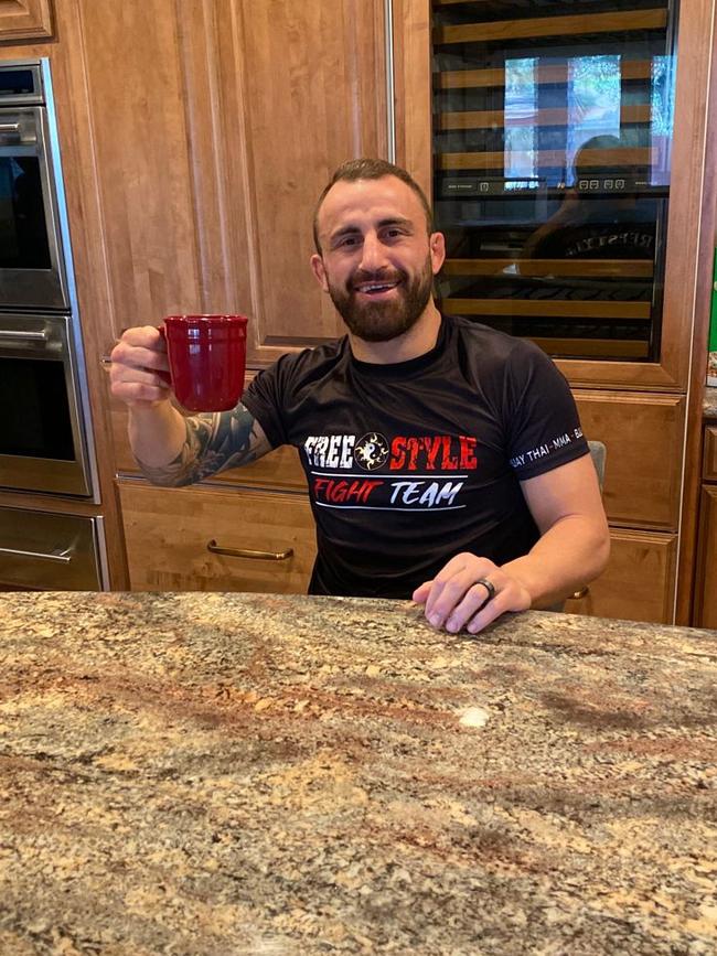 Alex Volkanovski enjoys some time out.