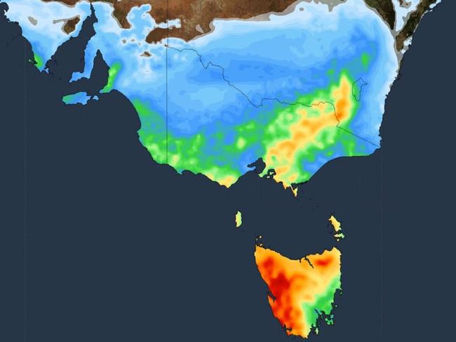 Forecast across southeast Australia. Picture: Weatherzone