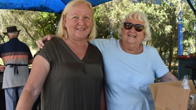 Christine Rose and Vivienne H helping out at the sausage sizzle.