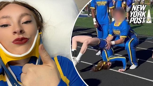 Kentucky cheerleader breaks neck in horrifying video | Daily Telegraph