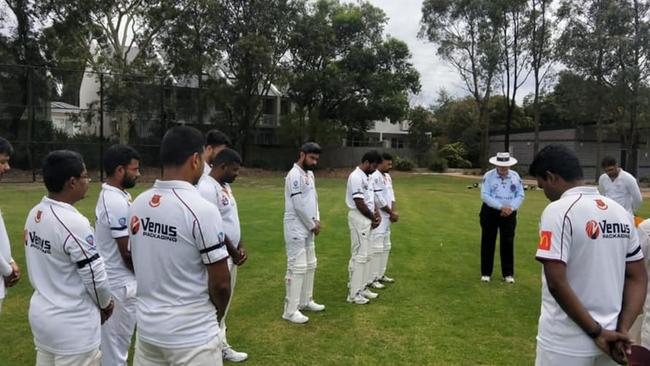 The Rivals Cricket Club pays tribute to Gerard Price on Sunday. Picture: Supplied