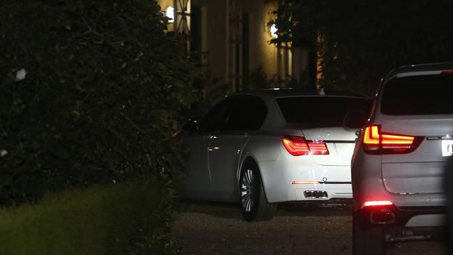 The Prime Minister arriving at the lodge in Canberra on Wednesday night. Picture: Kym Smith