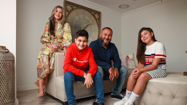 Jehad Skaf and Sylvana Barakat worry what rate rises will mean for their family. Picture: Justin Lloyd