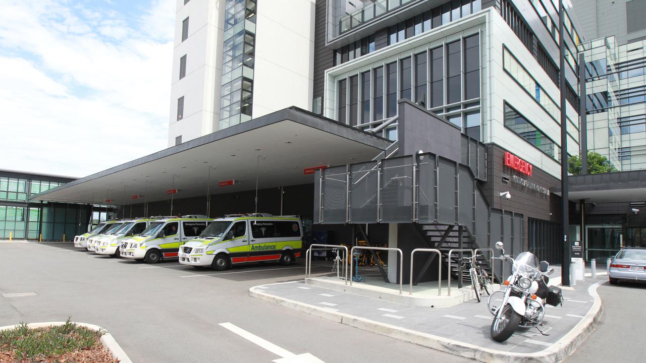 The man was rushed to the Gold Coast University Hospital where he remains in a serious condition. Picture Mike Batterham