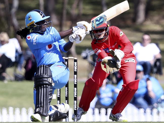 Stafanie Taylor in action in her first game with Adelaide Strikers. Picture: SARAH REED