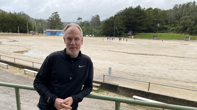 Few players know how to thrive on gravel better than Queenstown footy legend Brett Schulze. Picture James Bresnehan