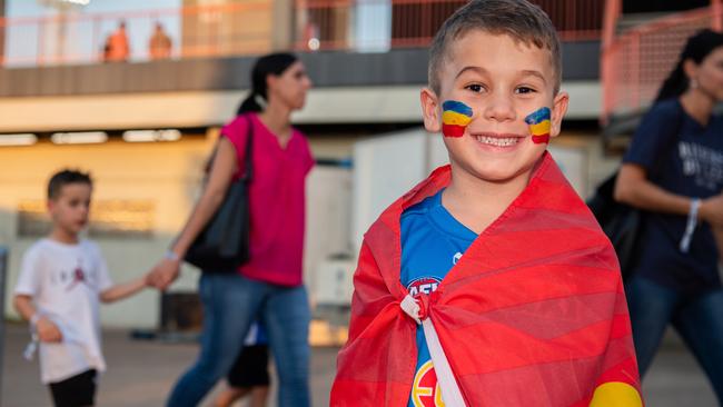 Jayden Fraunefelder at the Gold Coast Suns vs Geelong Cats Round 10 AFL match at TIO Stadium. Picture: Pema Tamang Pakhrin