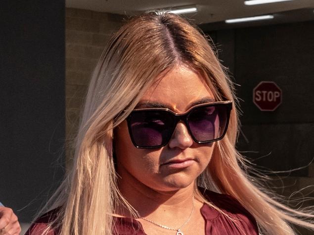 PERTH, AUSTRALIA. NewsWire Photos. APRIL 5TH 2023.  Ellie Smith and Jake Gladden (blue shirt) outside the Perth District Court today as Terence Darrell Kelly  is sentenced in relation to the child stealing of Cleo Smith (4) from a camping ground in Carnarvon in Western Australia. Picture: NCA NewsWire/ Tony McDonough