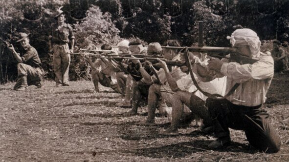 Training for guerilla warfare as part of Operation Semut.