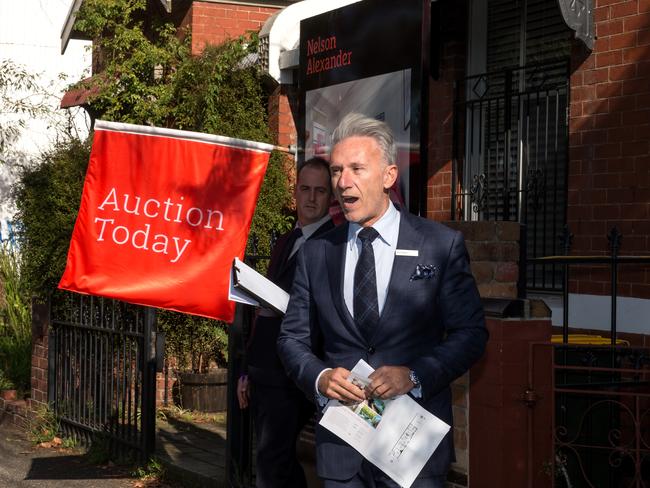 This month Australian house prices recorded their first month-on-month fall in a year, with the national index down 0.4 per cent. Picture: Mark Dadswell