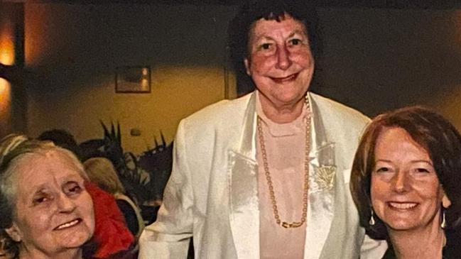 The late Colleen O'Byrne, Gill James and former Prime Minister Julia Gillard.