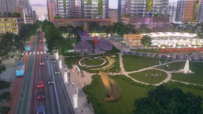 Future view of Mawson Park, Campbelltown. Picture: Re-Imagine Campbelltown Forum