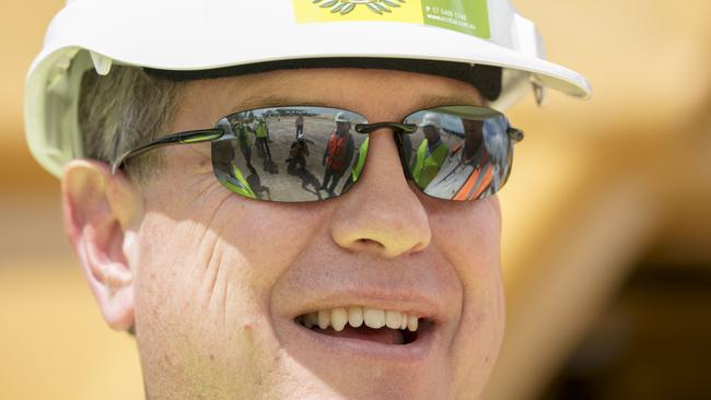 Queensland LNP leader Tim Nicholls on the campaign trail in the Lockyer Valley. Picture: AAP/Glenn Hunt