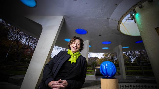 Australian College of Nursing Tasmania Network chair and local nurse Nancy Arnold at the Railway Roundabout fountain. Picture: RICHARD JUPE