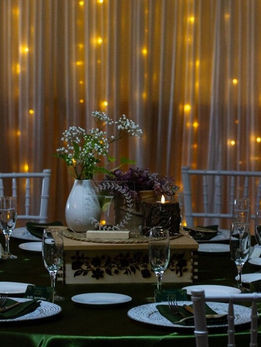 Table decorations at the 2023 Bundaberg State High School Formal.