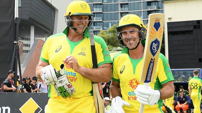 Matthew Hayden and Justin Langer. Photo by Quinn Rooney/Getty Images