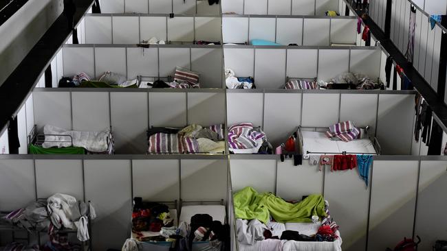 Refugee accommodation at the former Tempelhof airport in Berlin. Picture: AFP