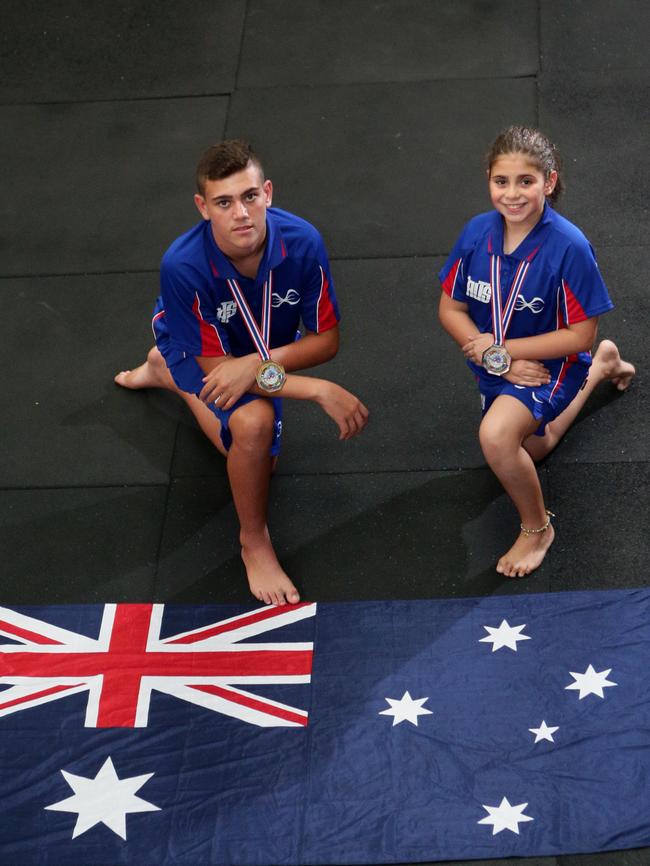 Cayllum McAlister, 15, and Saffiyah El-Achrafi, 10. Picture: Ian Svegovic