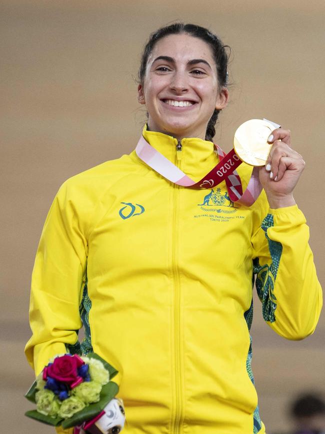 Gold medallist Paige Greco. Picture: Charly Triballeau / AFP)