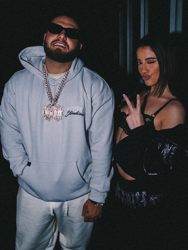 Nick Kyrgios (not pictured) was spotted with controversial rapper Ay Huncho (left) at his show in Canberra recently. Picture: Facebook