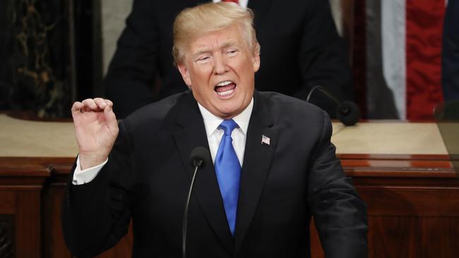 President Donald Trump delivers his State of the Union address to a joint session of Congress on Capitol Hill in Washington. (Pic: Pablo Martinez Monsivais/AP)