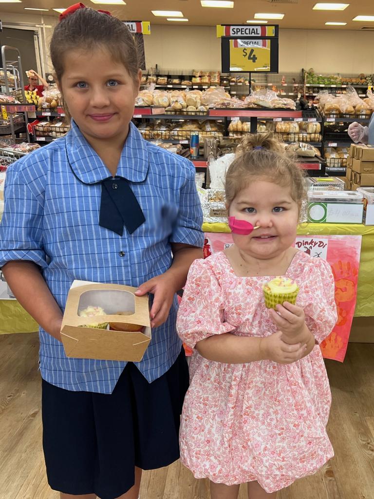 The local Coles held a bakesale for Lola, 3. Picture: Supplied.