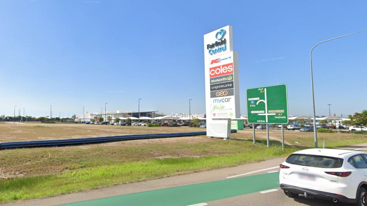 The proposed site of a new tavern and Dan Murphy's development next to Fairfield Central in Townsville. Picture: Google