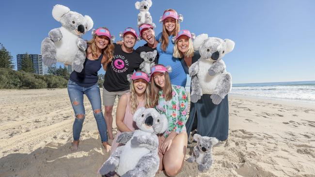 GemLife Gold Coast Beach Parade entrants Cleo Massey, Erin O'Connor, Dan Curruthers, Lincoln Lewis, Candice Dixon, Emilia Danielle and Lynn Gilmartin. Picture: Tim Marsden.