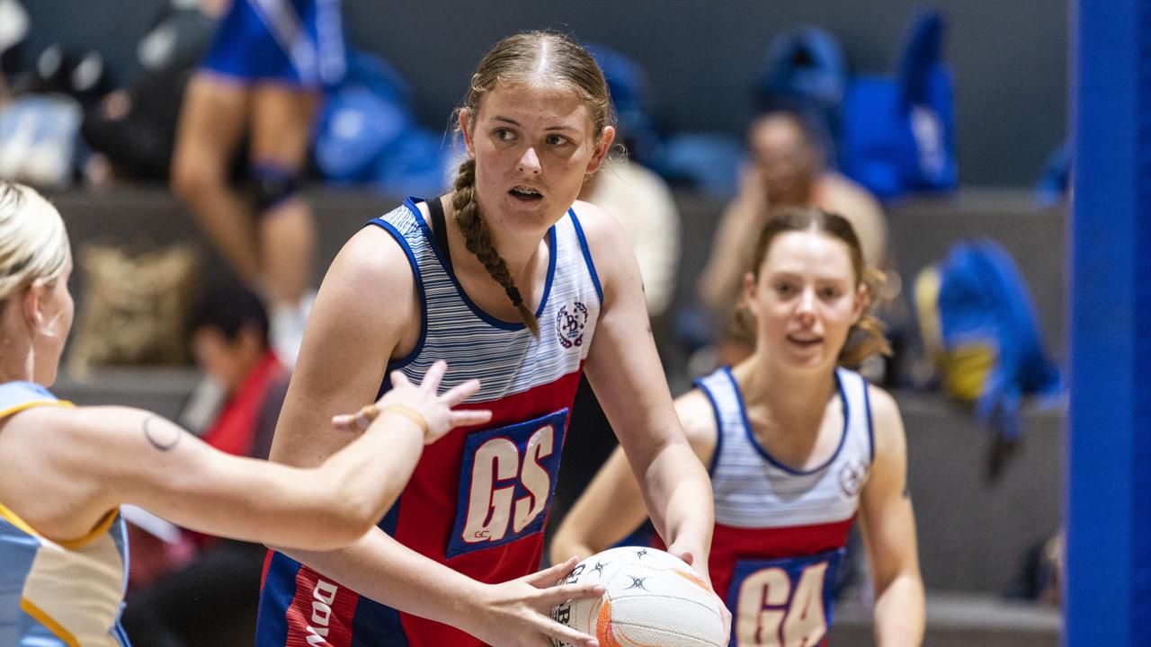 Amy Williams for Darling Downs against Peninsula in Queensland School Sport 16-19 Years Girls Netball Championships at Clive Berghofer Arena, St Mary's College, Friday, May 6, 2022. Picture: Kevin Farmer