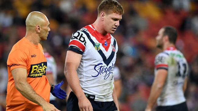 Dylan Napa needs some company on the long walk. (AAP Image/Dan Peled)