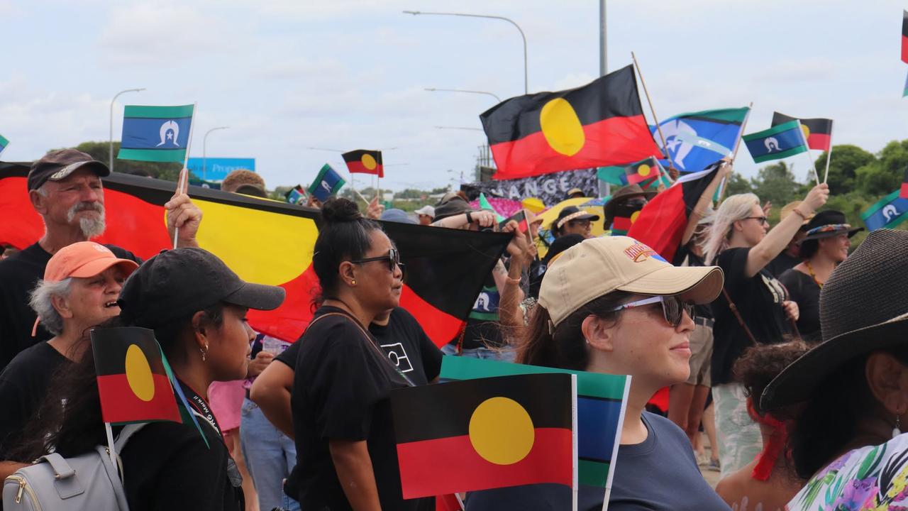 ‘Keep the fires burning’: Hundreds flock to Survival Day rally