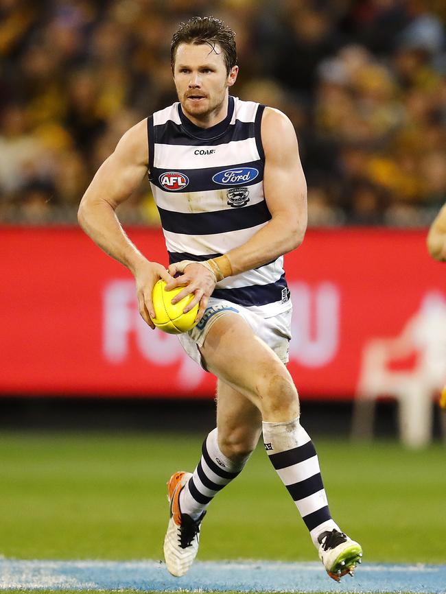 Dangerfield, and all the Cats, were fumbly on Friday night. Picture: Michael Klein