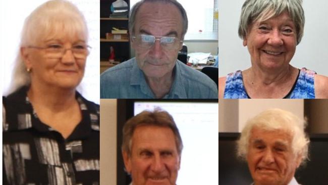 The suspended Coomalie Community Government Council. Clockwise: president Sharon Beswick, Colin Freeman, Cherrian Luxton. Stephen Boble and Richard Luxton.