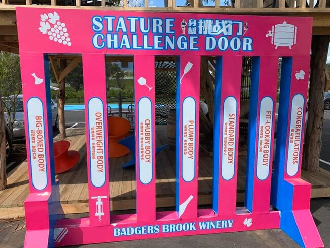 A "stature challenge door" has outraged customers at a Yarra Valley eatery. Picture: Facebook