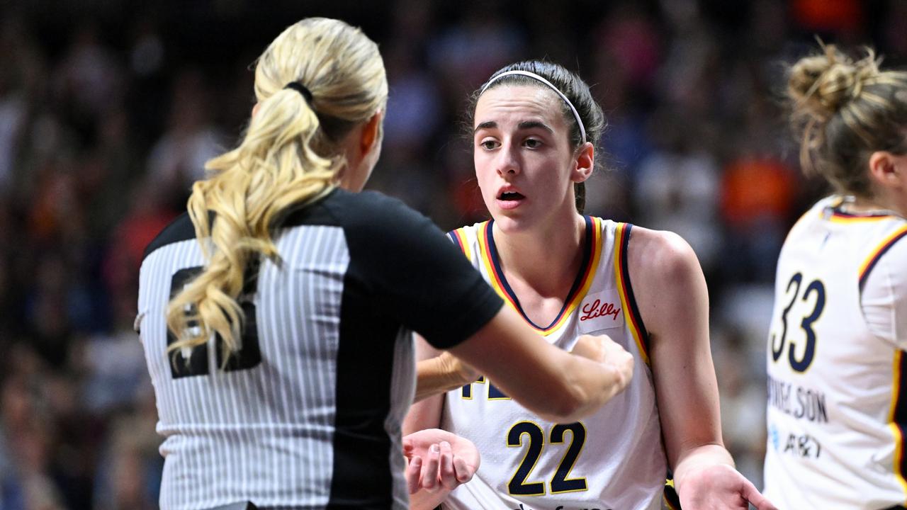 Clark’s initiation into the WNBA hasn’t been easy. (Photo by Brian Fluharty/Getty Images)