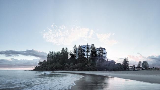 An artist’s impression of Sunland’s original plan for towers at Greenmount. Photo: Supplied